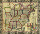 Link To Map: Phelps's national map of the United States, a traveller's guide. Embracing the principal rail roads, canals, steam boat & stage routes, throughout the Union.