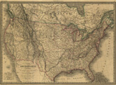 Link To Map: Carte des tats-Unis d'Amerique, du Canada, du Nouveau Brunswick et d'une partie de la Nouvelle Bretagne. Dresse par M. Lapie Colonel et M. Lapie fils, Chef d'Escon. d'tat Major.