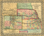 Link To Map: Map of Kansas, Nebraska, and Colorado.  Showing also the Southern portion of Dacotah.