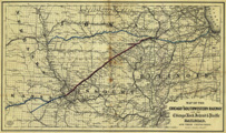 Link To Map: Map of the Chicago and Southwestern Railway and the Chicago, Rock Island and Pacific Railroad.  And their connections.
