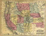 Link To Map: Map of Oregon, Kansas, California, and the Territories.