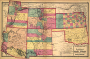 Link To Map: Kansas, and the territories of Arizona, Colorado, New Mexico, Utah, and Indian Territory.