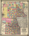 Link To Map: County Map of Kansas, Nebraska, Dakota, and Minnesota