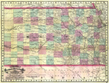 Link To Map: Cram's Rail Road & Township Map of Kansas