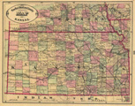 Link To Map: New Rail Road and County Map of Kansas