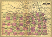 Link To Map: Map of Kansas, Drawn and Engraved on Copper-Plate Expressly for Johnson's Cyclopaedia.