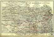 Link To Map: Map Showing the Atchison, Topeka & Santa Fe Railroad; and its Auxiliary Lines in the State of Kansas.  June 30th 1892.